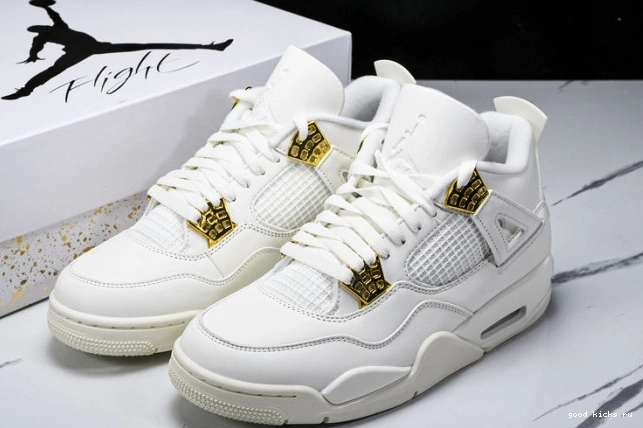 4 Gold Retro Jordan Metallic AQ9129-170 0707